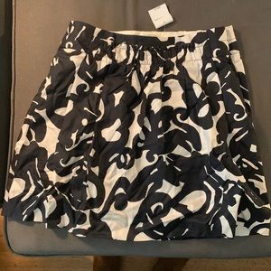 J.Crew black and white patterned mini skirt